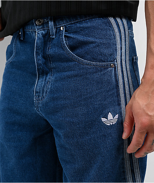 adidas adicolor Firebird Medium Blue Denim Shorts