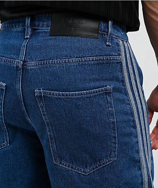 adidas adicolor Firebird Medium Blue Denim Shorts