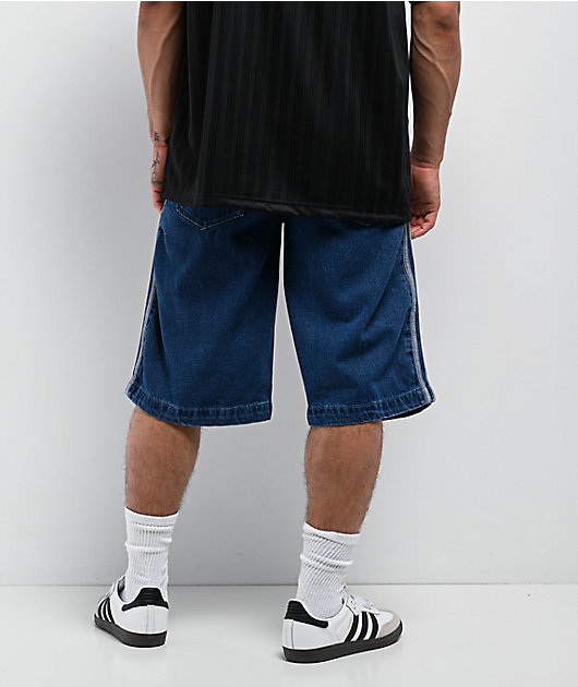 adidas adicolor Firebird Medium Blue Denim Shorts