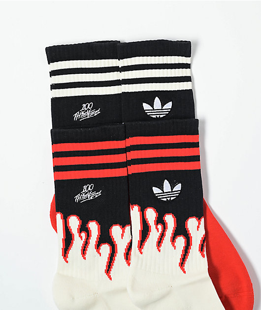 adidas x 100 Thieves 2 Pack Crew Socks