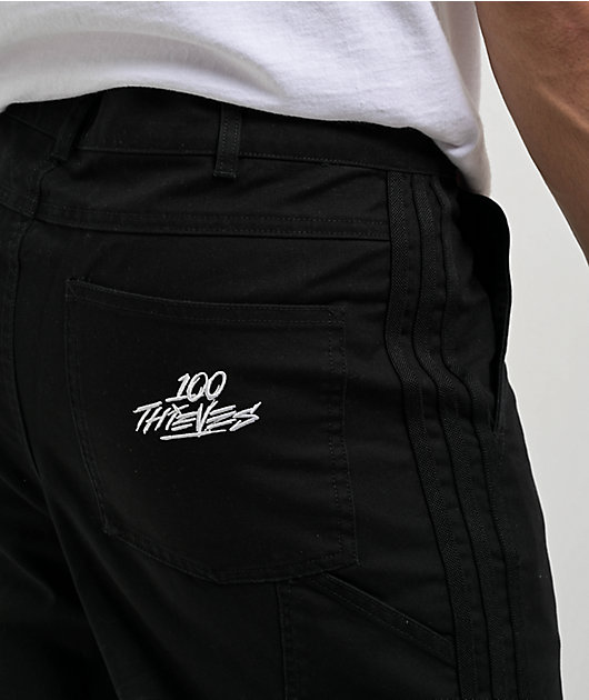 adidas x 100 Thieves Black Carpenter Pants | Zumiez