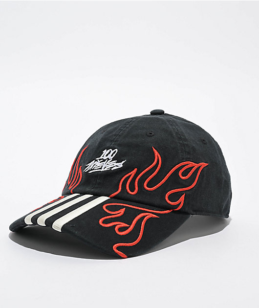 新品⭐️ × 100 THIEVES ブラック キャップ Lサイズ adidas x 100 Thieves Black Snapback Hat | Zumiez