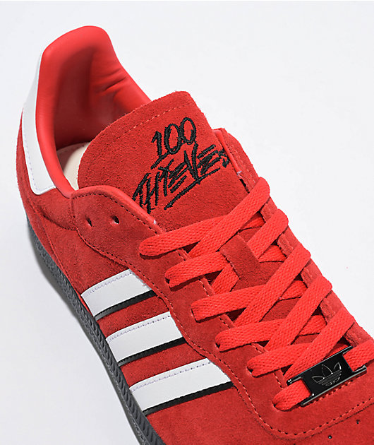 adidas x 100 Thieves Palos Hills Red & White Shoes | Zumiez