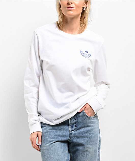 ◆adidas◆ V-neck long sleeve shirt white JC8154 adidas Club Long Sleeve Men's Tennis Tee White