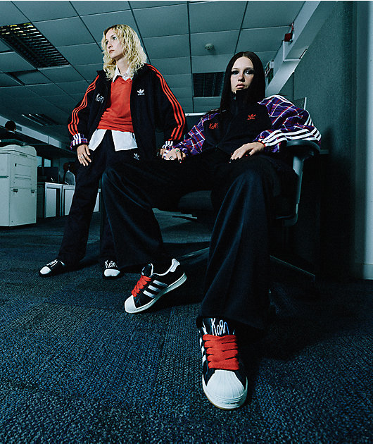 adidas x Korn Reversible Black, Red & Purple Track Jacket | Zumiez