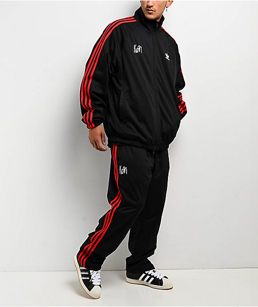 adidas x Korn Reversible Black, Red & Purple Track Jacket | Zumiez