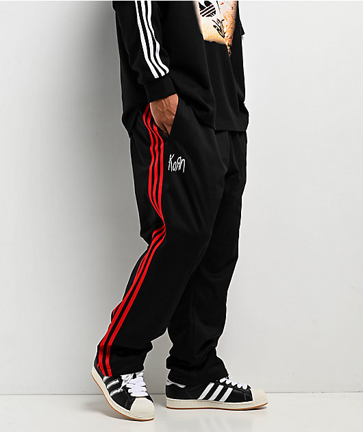 adidas x Korn Reversible Black & Plaid Track Pants | Zumiez