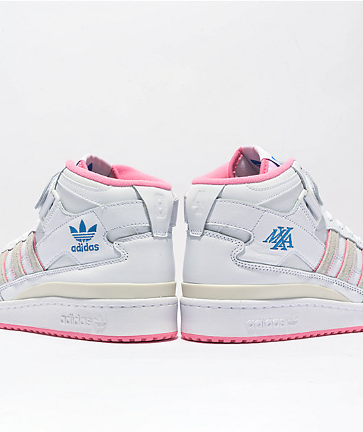 adidas x Maxallure Forum 84 Mid Lil Dre White & Pink Skate Shoes