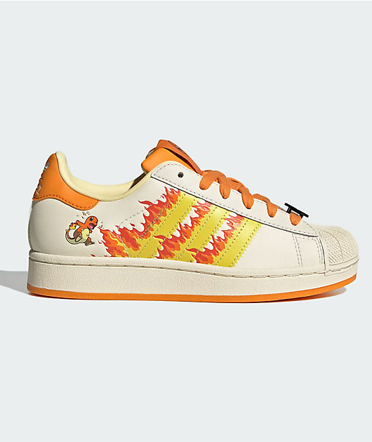 adidas x Pokémon Kids Superstar II Charmander White & Orange Shoes