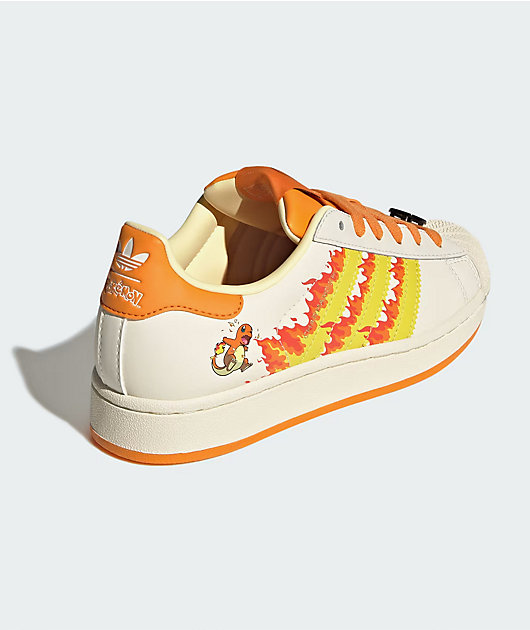 adidas x Pokémon Kids Superstar II Charmander White & Orange Shoes