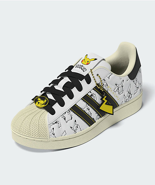 adidas x Pokémon Kids Superstar II Pikachu Black & White Shoes