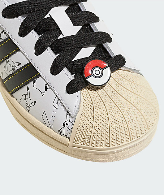adidas x Pokémon Kids Superstar II Pikachu Black & White Shoes