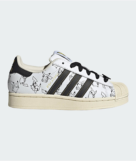 adidas x Pokémon Kids Superstar II Pikachu Black & White Shoes