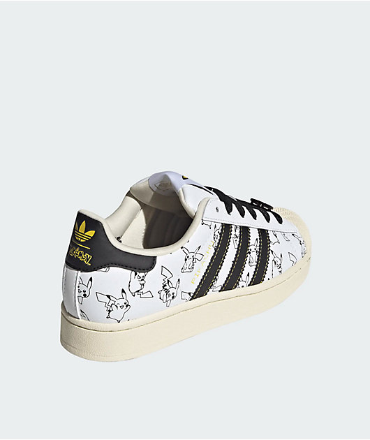 adidas x Pokémon Kids Superstar II Pikachu Black & White Shoes