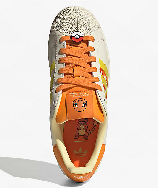 adidas x Pokémon Superstar II Charmander White & Orange Shoes