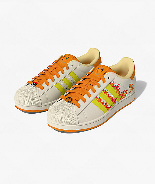 adidas x Pokémon Superstar II Charmander White & Orange Shoes