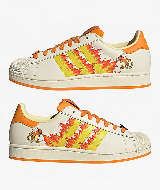 adidas x Pokémon Superstar II Charmander White & Orange Shoes