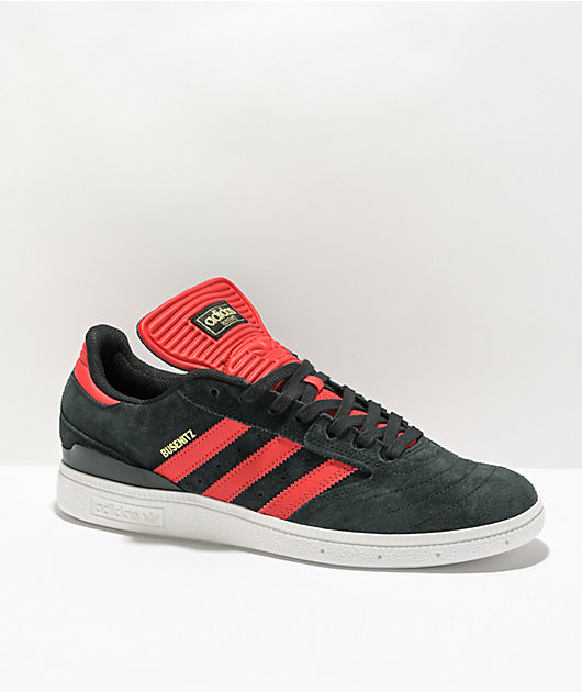 adidias Busenitz Black Scarlet Gold Shoes Zumiez