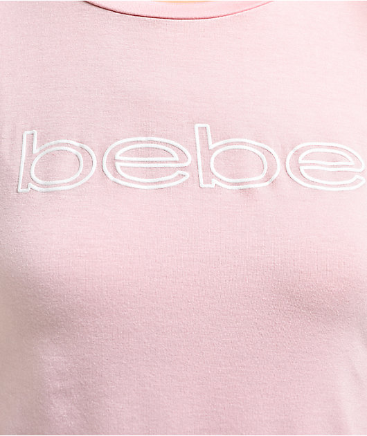 bebe Gloss Logo Pink T-Shirt