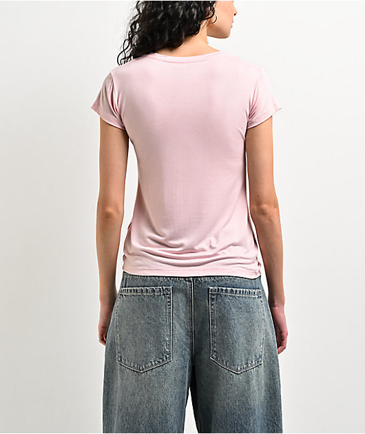 bebe Gloss Logo Pink T-Shirt