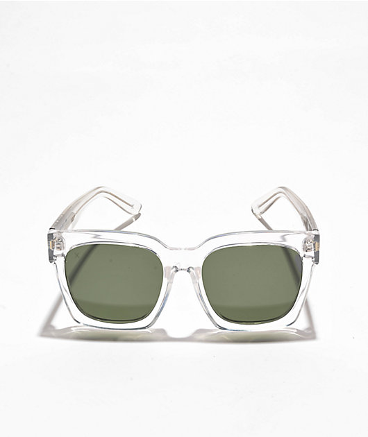 dime. Anonymous Clear & Green Polarized Sunglasses