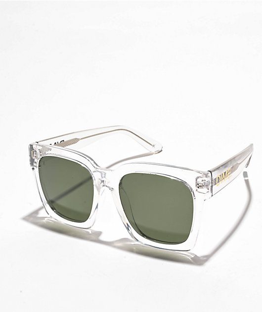 dime. Anonymous Clear & Green Polarized Sunglasses