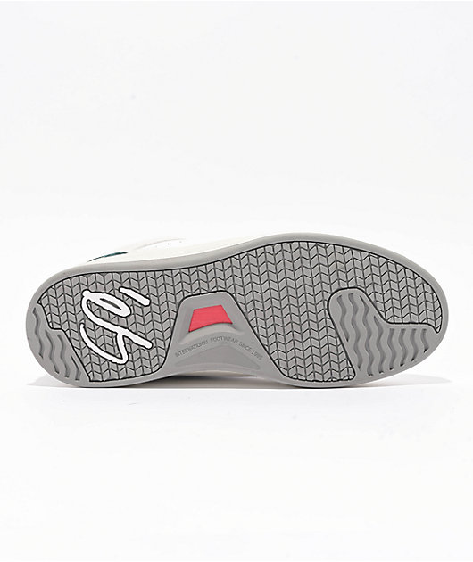 eS Accel Fit White & Teal Skate Shoes