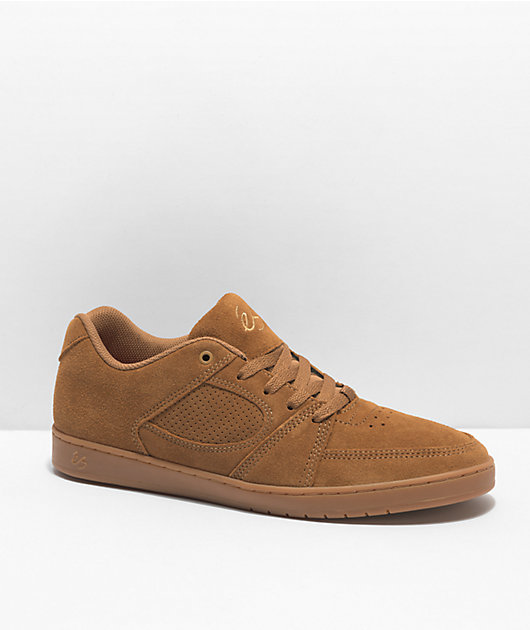 eS Accel Brown & Gum Skate Shoes