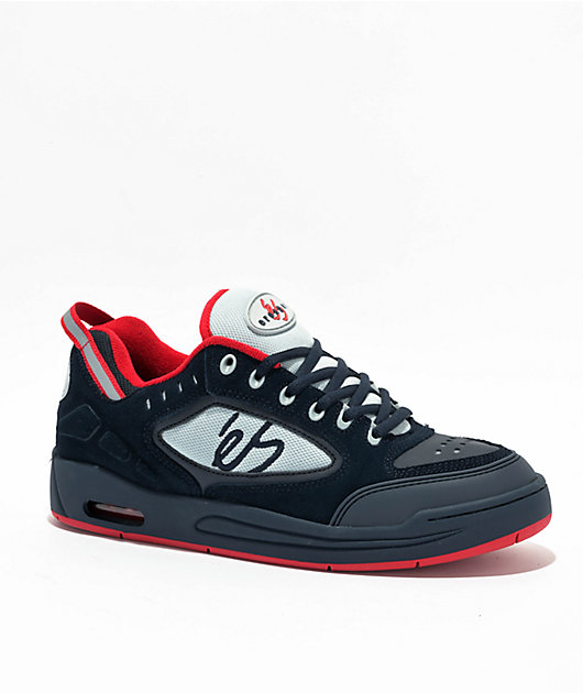 eS Creager Blue Grey Red Skate Shoes Zumiez