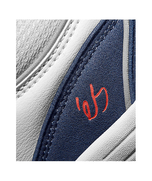 eS Two Nine 8 White & Navy Skate Shoes | Zumiez