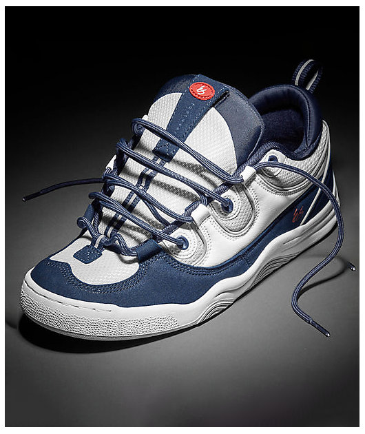 靴 y EU36/23cm eS Two Nine 8 White & Navy Skate Shoes | Zumiez