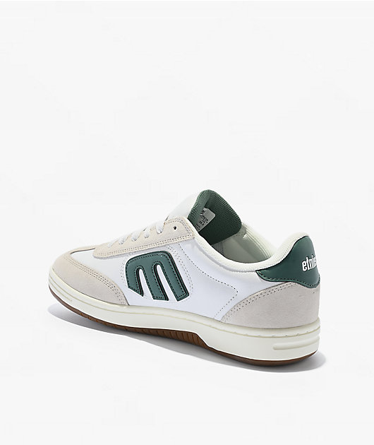 etnies Anderson Locut White & Green Skate Shoes