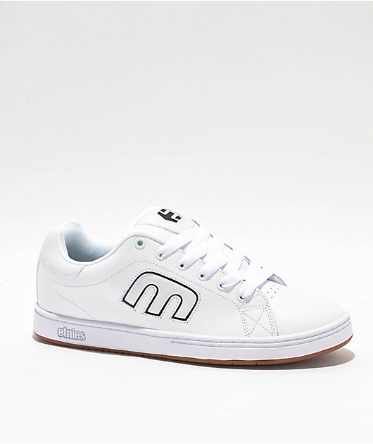 etnies Callicut White & Black Skate Shoes