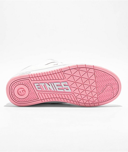 etnies Callicut White & Pink Skate Shoes