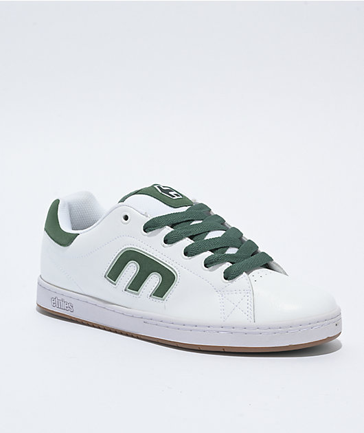 etnies Callicut White & Green Skate Shoes | Zumiez
