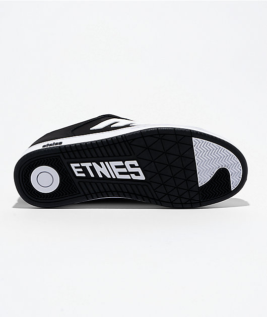 etnies Kingpin 2K Black & White Skate Shoes