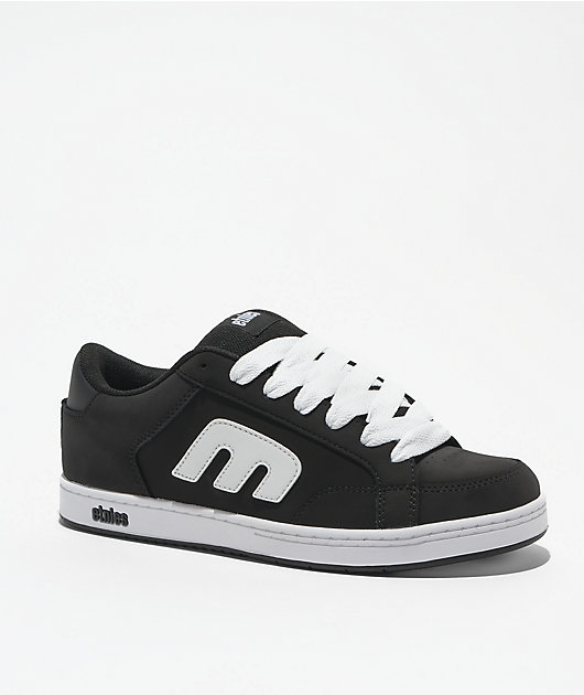 etnies Kingpin 2K Black & White Skate Shoes