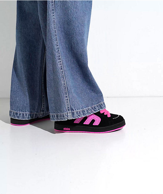 etnies Kingpin Black & Pink Skate Shoes video