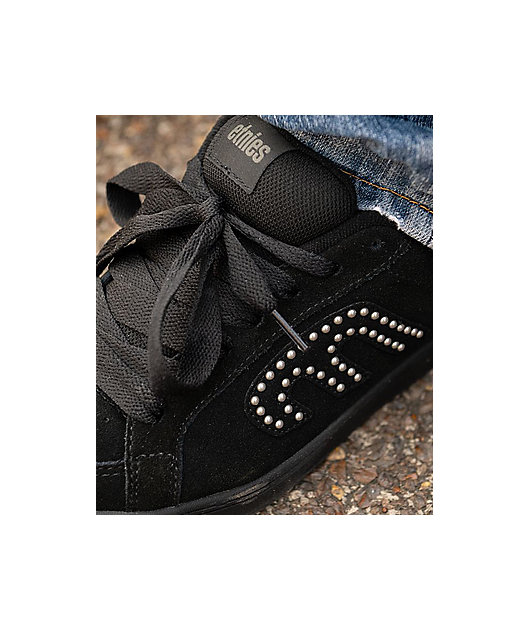 etnies Kingpin Studded Black Skate Shoes