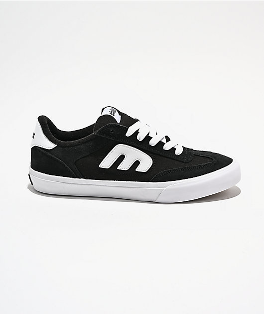 etnies Locut Black & White Vulcanized Skate Shoes