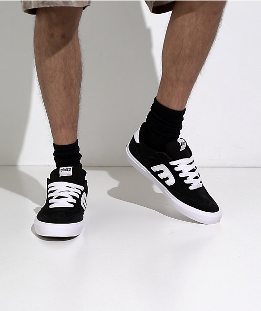 etnies Locut Black & White Vulcanized Skate Shoes video