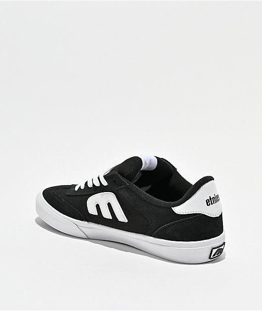 etnies Locut Black & White Vulcanized Skate Shoes