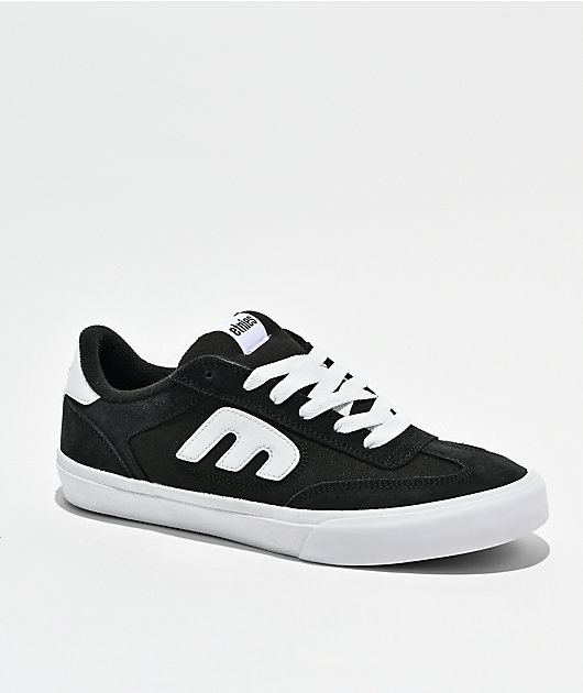 etnies Locut Black & White Vulcanized Skate Shoes
