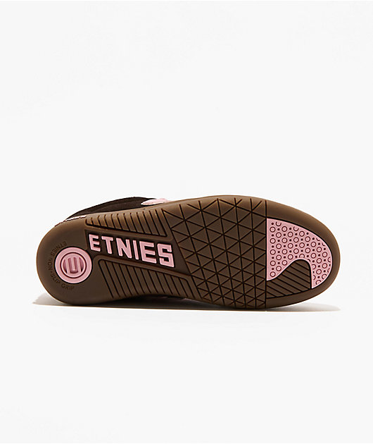 etnies Locut Brown & Pink Skate Shoes