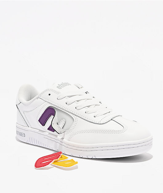 etnies Locut Multicolor Patches White Skate Shoes