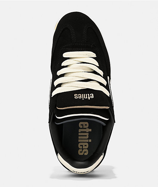 etnies Locut Triple Tongue Black & White Skate Shoes