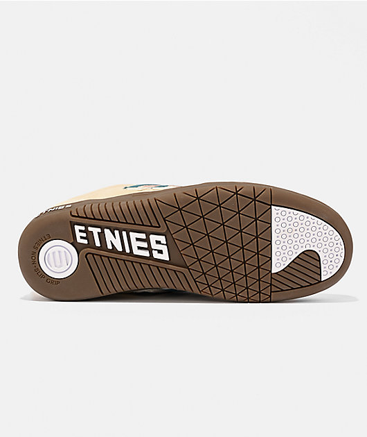 etnies Locut Triple Tongue Tan Skate Shoes