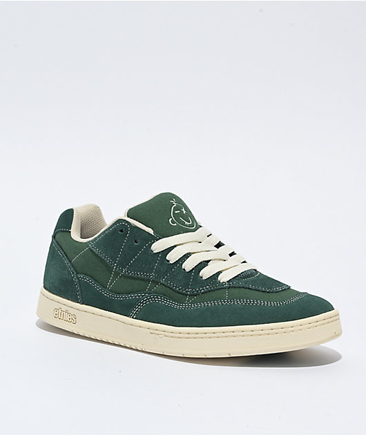 etnies Snake Green White Skate Shoes Zumiez