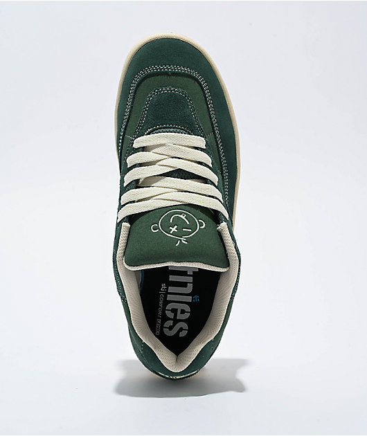 etnies Snake Green & White Skate Shoes
