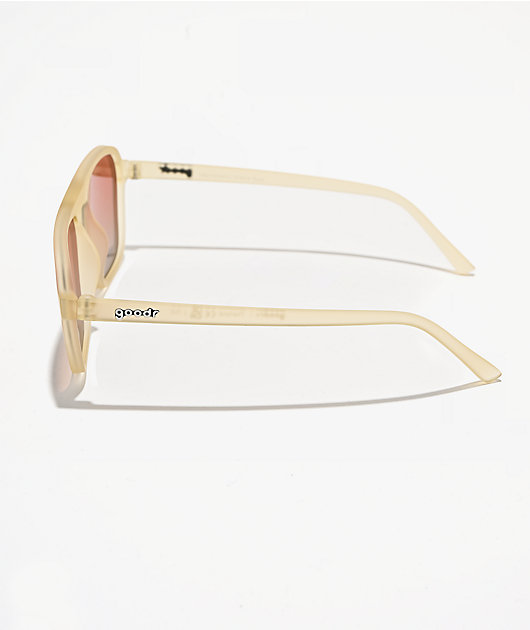 goodr Impromptu Disco Nap Beige Polarized Sunglasses